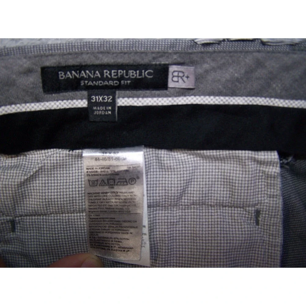 Banana Republic Pants Men's 32X30 Gray Chino Slim Fit‎ Casual Office